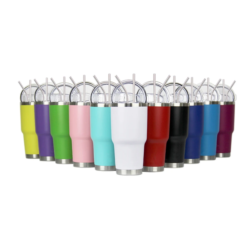 
Factory Wholesale 30oz Custom Logo Stainless Steel Vacuum Insulated Tumbler Double Walled with Splash-Proof Lids 