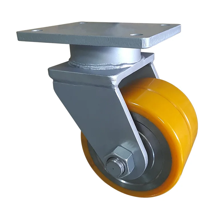 WBD промышленный фиксированный ролик 1/2/3/4/5 тонн Супер сверхмощный поворотный 12-дюймовый с двумя pu