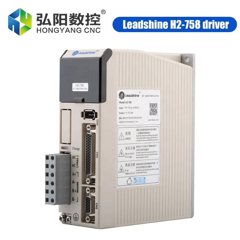 Hycnc Leadshine Nema 34 86hsm85-e1 Closed Loop Easy Servo Stepper Motor Ac Hybird H2-758 Driver With 8meters Encoder Cable Kit