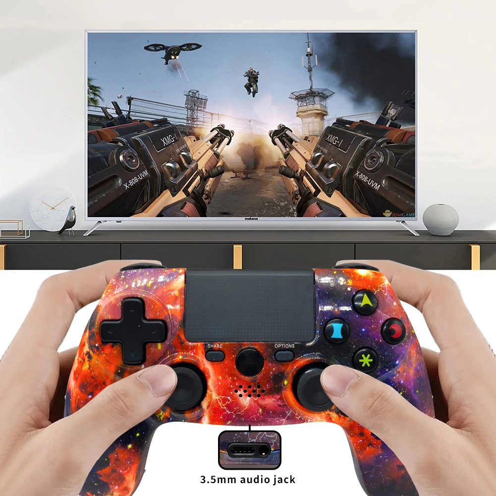 ISHAKO Wireless Gamepad Game Controller PS4 Joystick Wholesale Price Remote Control 6 Axis Phone Gamepad for Ps4 ABS Plastic She