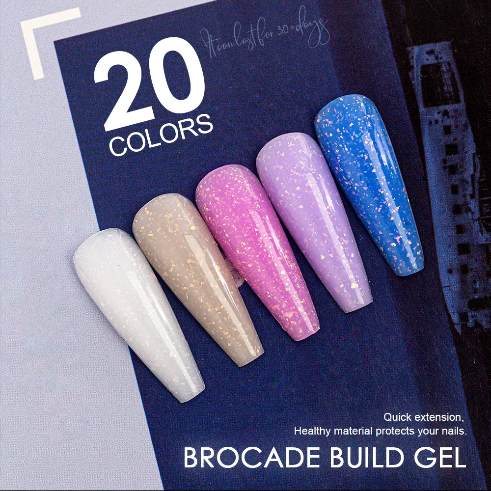Westink Beauty Soak Off UV LED Nails Extension gel uv builder acrylic nail gel Brocade build gel