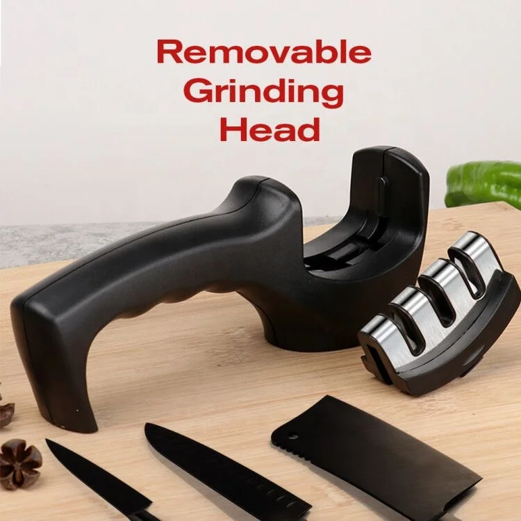 3 stage professional kitchen laser knife manual sharpener tool
