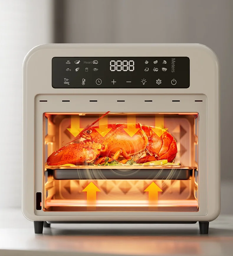 15L stainless steel smart digital glass electric healthy large capacity led ovens cooking air fryers