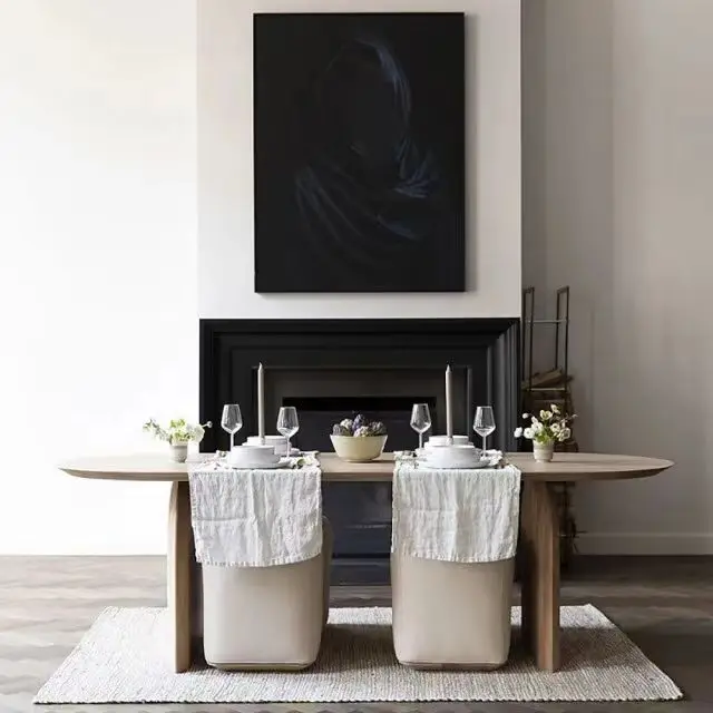Modern Dining Table Set Furniture Wooden Material Luxury Style Home Dining Wooden Furniture