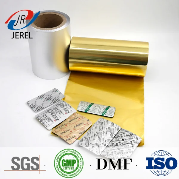 JEREL Pharma packing blister aluminum foil manufacturer supplied to printing machine