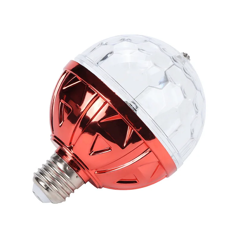 Colorful automatic rotating magic ball light E27 bulb suitable for disco birthday Halloween Christmas party