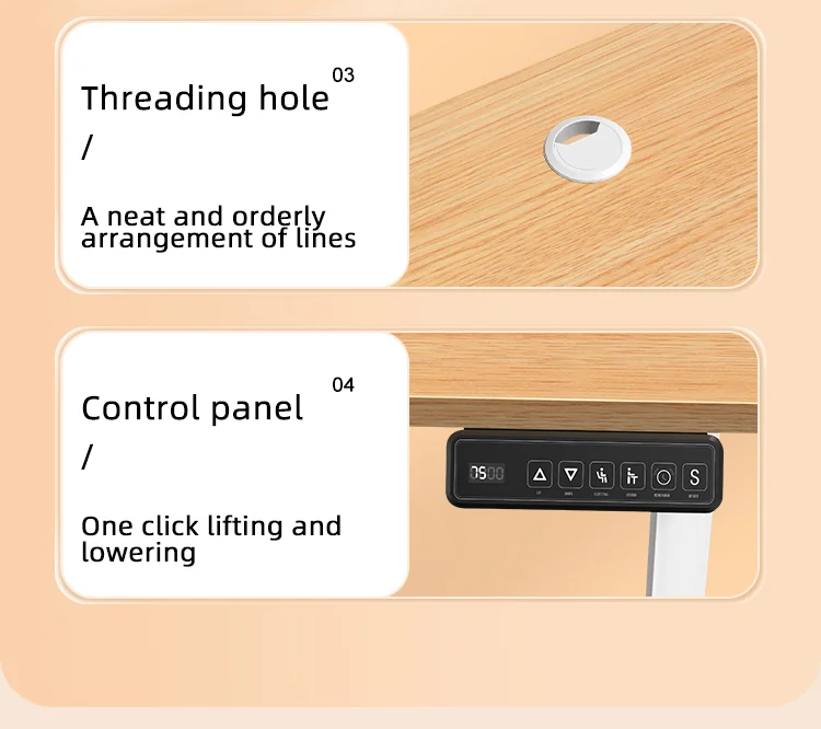 Modern Home Office Desk height adjustable electric standing Computer Desk for School Versatile Boss Desk