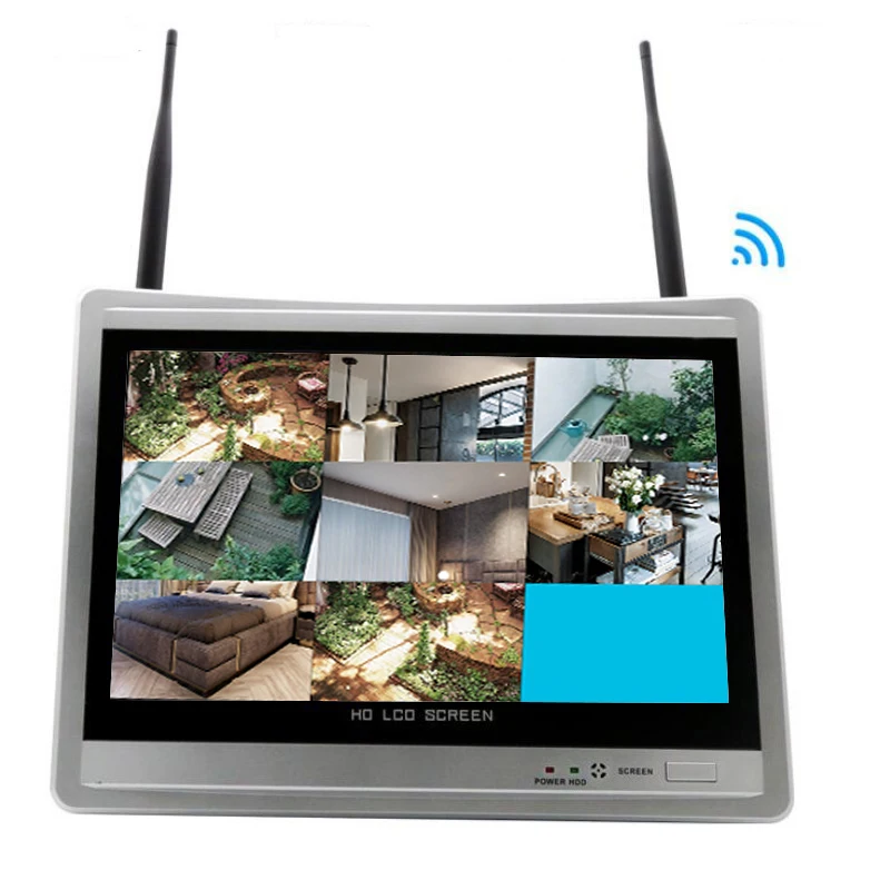 Jianvision 4CH 3MP Eseecloud Wireless NVR Kit Wifi dome security camera system With 12.5 inch LCD Screen