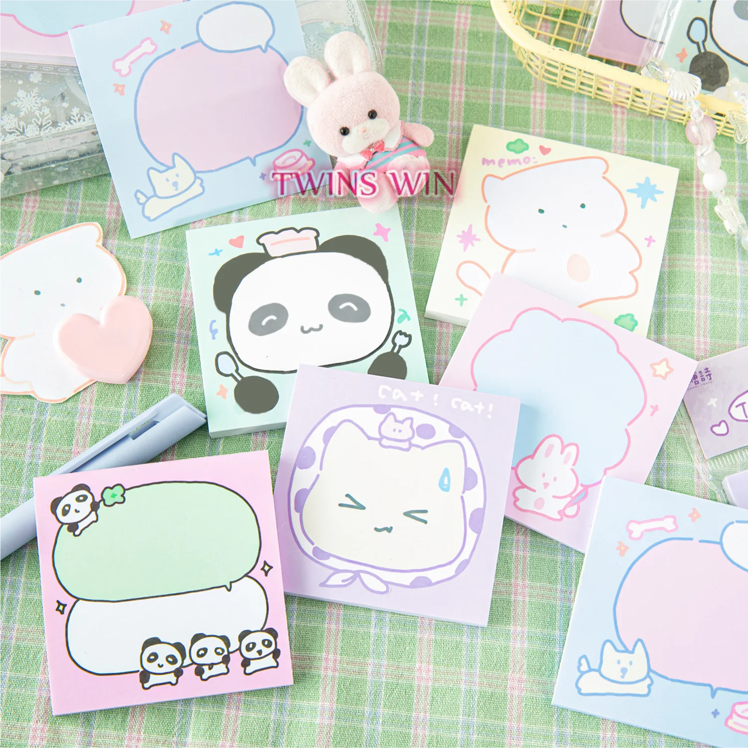 Блокнот с пандой милые декоративные бумажные справочники животными для студенческого офиса памятки и напоминания переносная бумажная Подушка стикер 1881