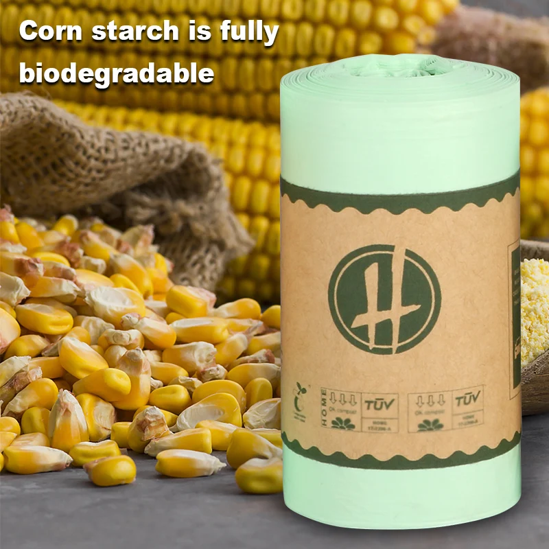 50 Rolls Small Size 100% Biodegradable Eco OEM Heat Seal Hdpe Garbage Bag