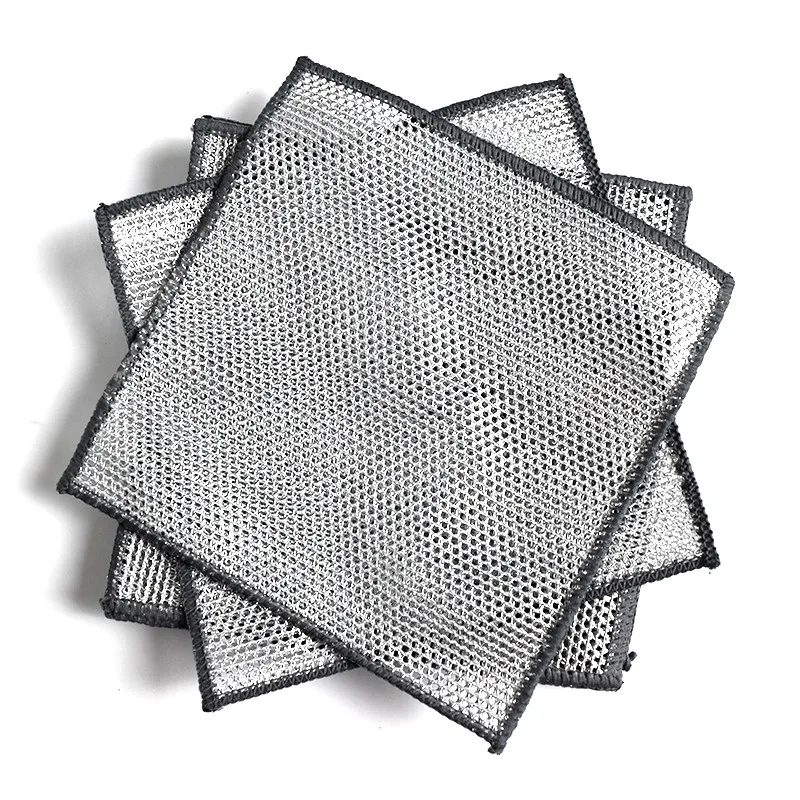 Metal Wire Dishwashing Rags Household Cleaning Super Absorbent Towels Kitchen Cleaning Multifunction Microfiber Cloth