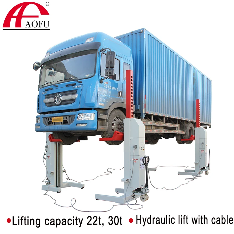 factory directly sale hydraulic mobile 4 column truck lift with cables