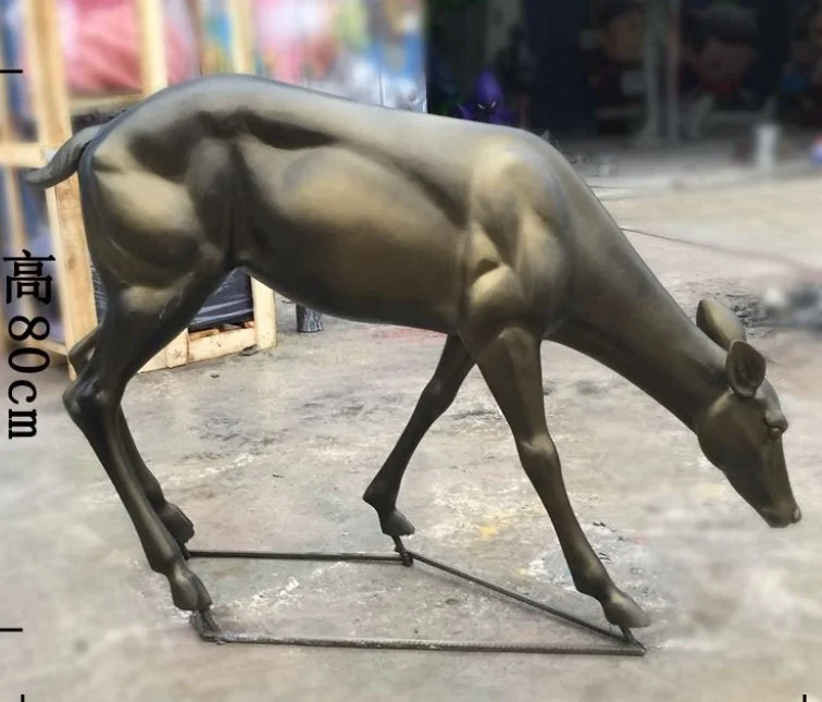factory sale bronze customized Decoration Large outdoor garden durable deer sculpture