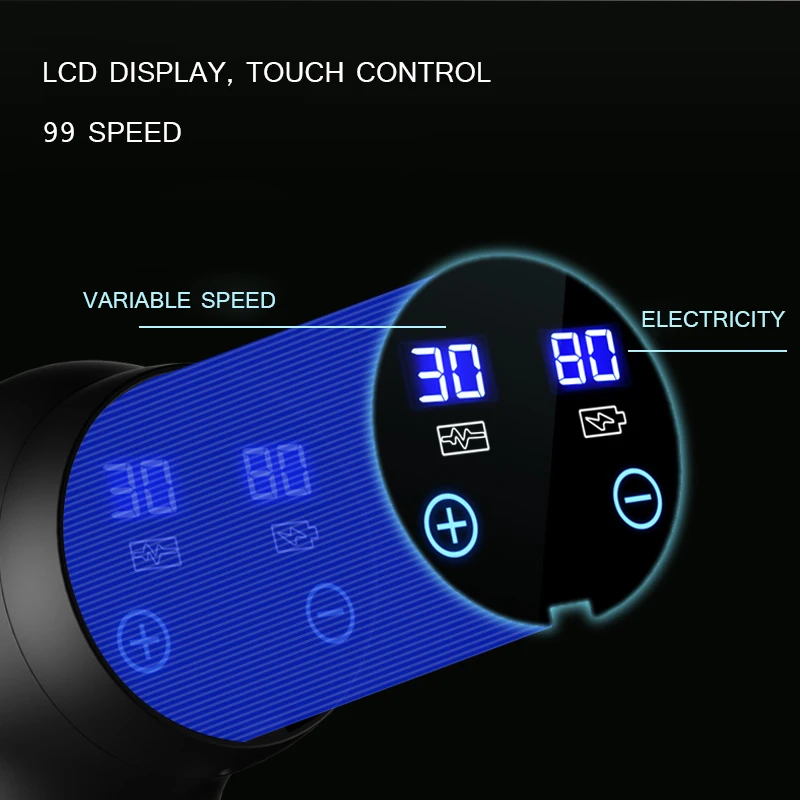 2024 30 Speed Handheld Massager Gun with Deep Tissue Percussion Muscle Massage Gun Fascial Massage Gun