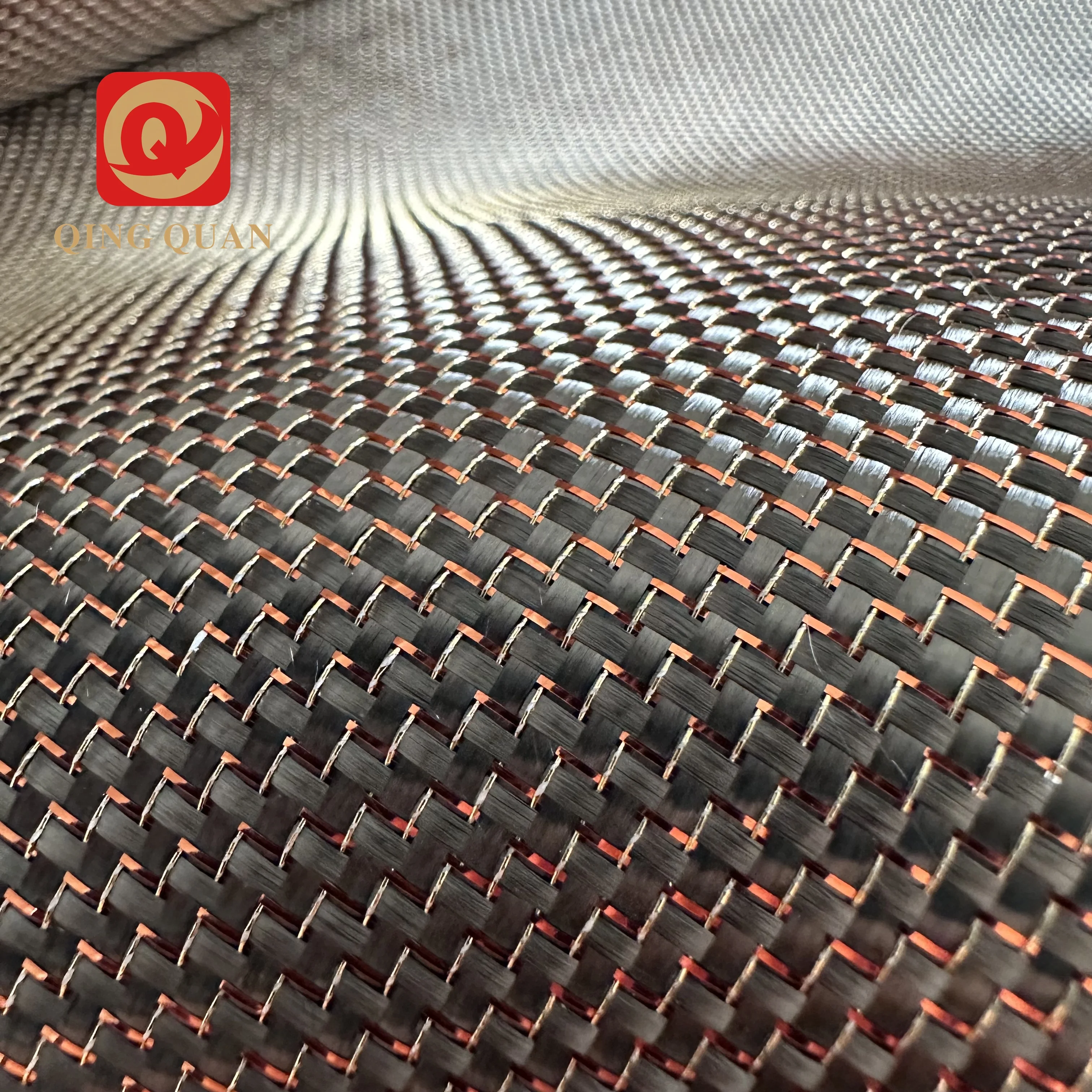 Rose gold Silver Metal Wire Cloth T300 Carbon Fiber Carton Box Jacquards