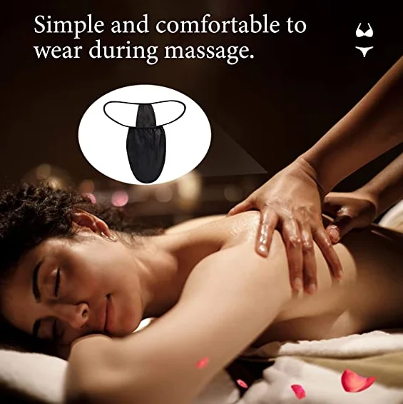 Breathable and comfortable Wholesale disposable underwear thong for spa salon swimming use, each individually packaged