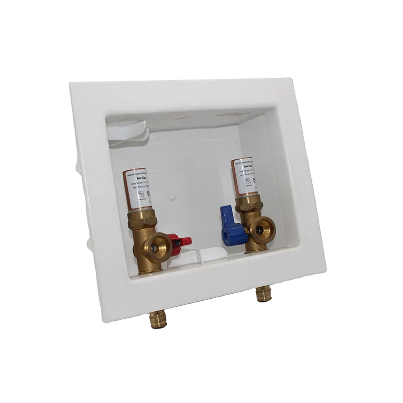Universal Ice Maker Box,1/2-Inch Pe-A Expansion Inlet Connection with Installed Ball Valve (Expansion Pex with SS Arrestor)