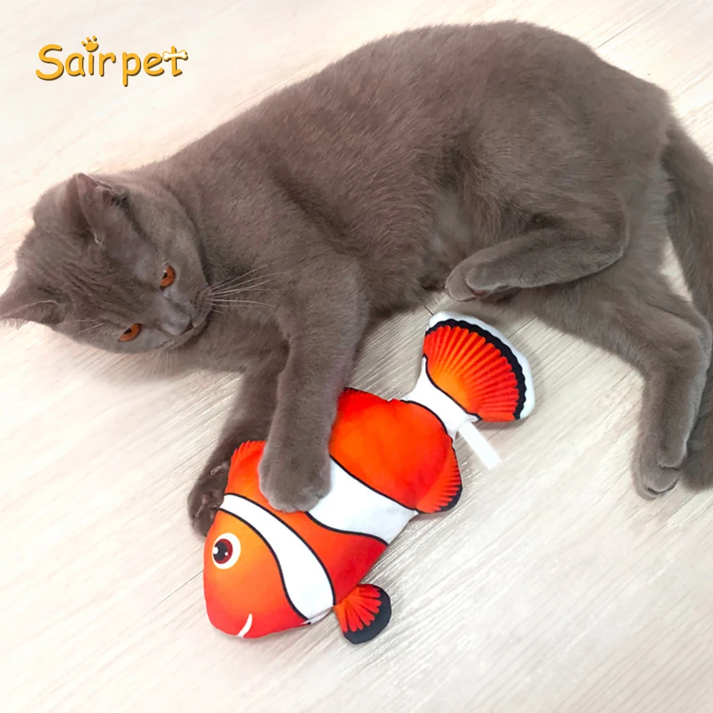 USB Rechargeable Cat Toy Moving Fish Electric Dancing Fish Kicker Cat Wagging Moving Fish Electric Pet Toy