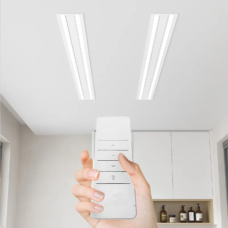 single pole electric remote control concealed install ceiling smart automatic lifting clothes drying rack with led lighting