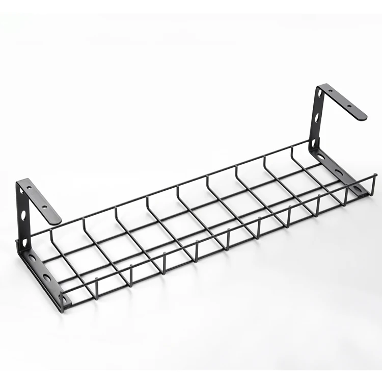 Electrostatic Cable Organizer Set Under Table Metal Cable Tray No Drilling