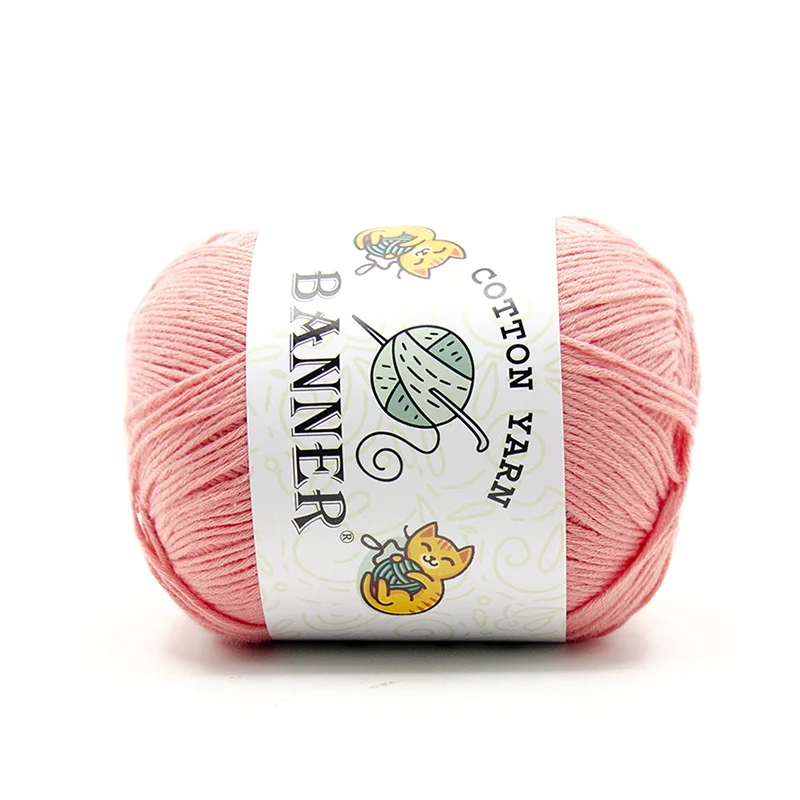 Dyed  Crochet Yarn 100% Cotton Yarn Hand Knitting 8PLY