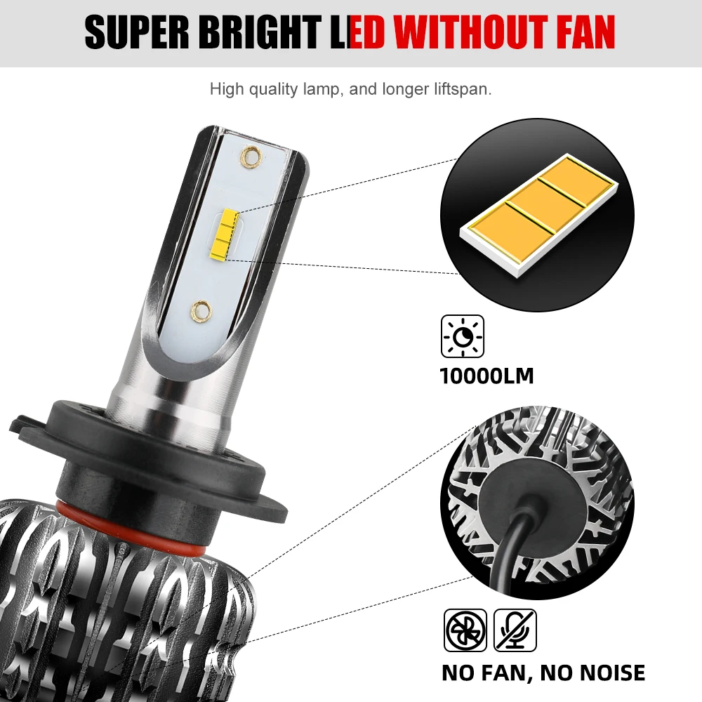 Yellow Green Super Bright Led H4 Tricolor car fog light bulb,12000lm Fanless 9005 Car Fog Lights K1 H4 Car Led HeadLight Bulb