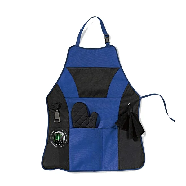 Mens BBQ Barbeque Apron Beer Holder  Kitchen Crafting Baking Restaurant Women Adjustable Apron