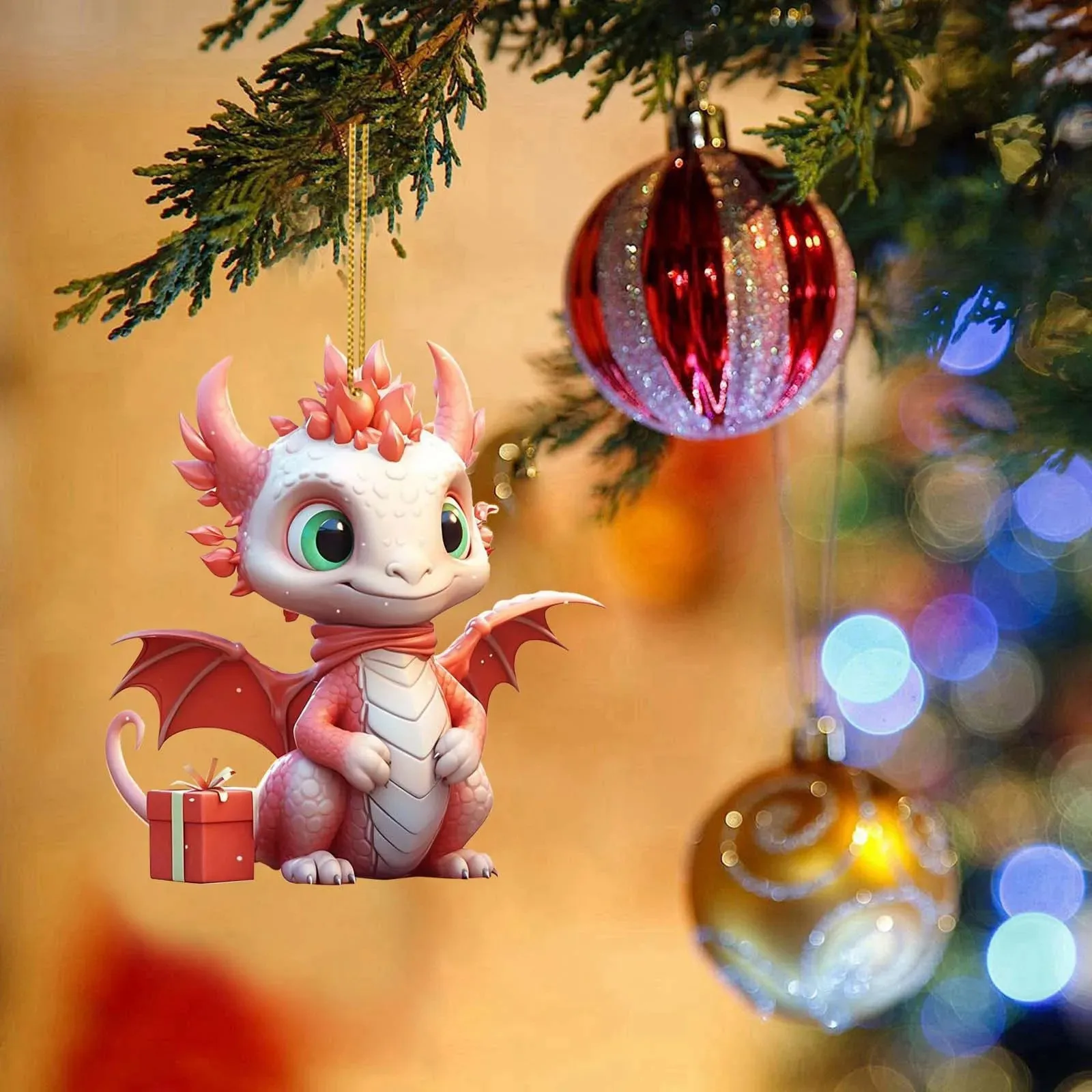 2024 Christmas pendant Cartoon dragon Baby Christmas decorations Home Christmas tree hanging ornaments