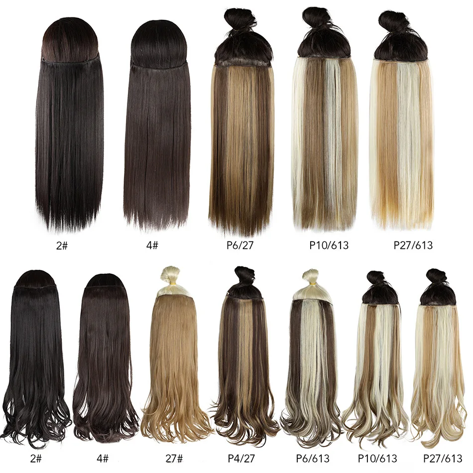 Wholesale Real Human Hair Extensions Balayage Hairpiece Chocolate Brown to Honey Blonde Wire Hair Extensions with Invisible Line