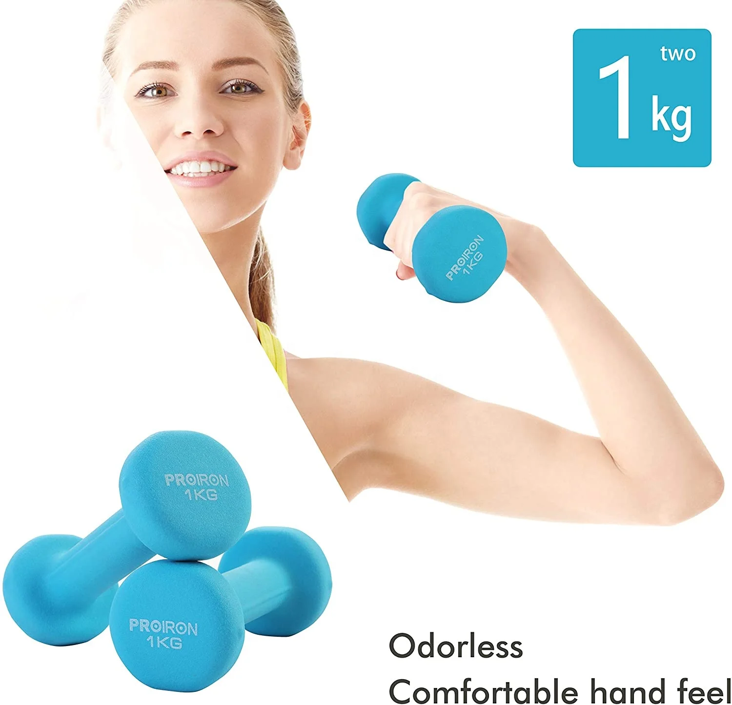 Dumbbell Home Exercise for Ladies Kids Arm Hand Weights Pilates Dumbbells in 1kg 1.5kg 2kg 3kg 4kg 5kg 8kg 10kg