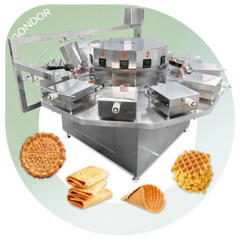 Maquina Automatic Para Hacer Cucuruchos De oblea Conos de Helados Obleas Wafer Tong Stick Make Machine