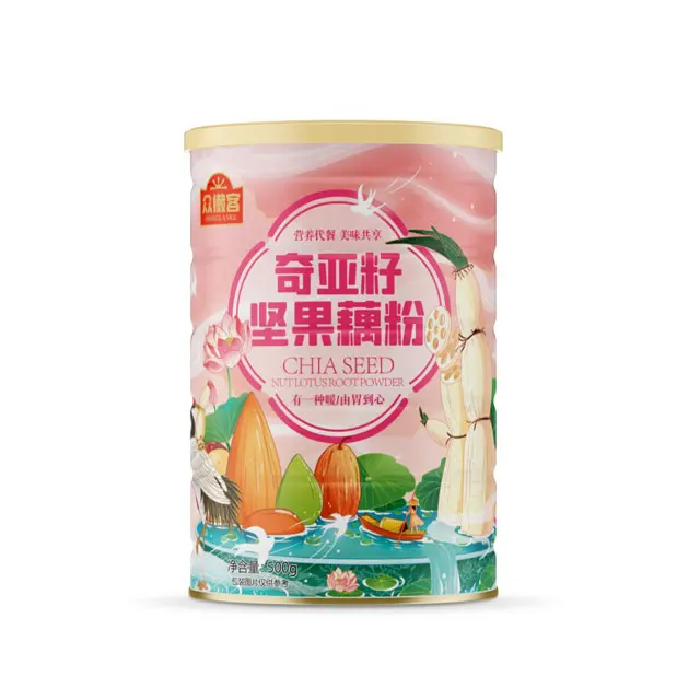 High quality health food factory wholesale customized nutritional breakfast Qiya seed nut lotus root powder