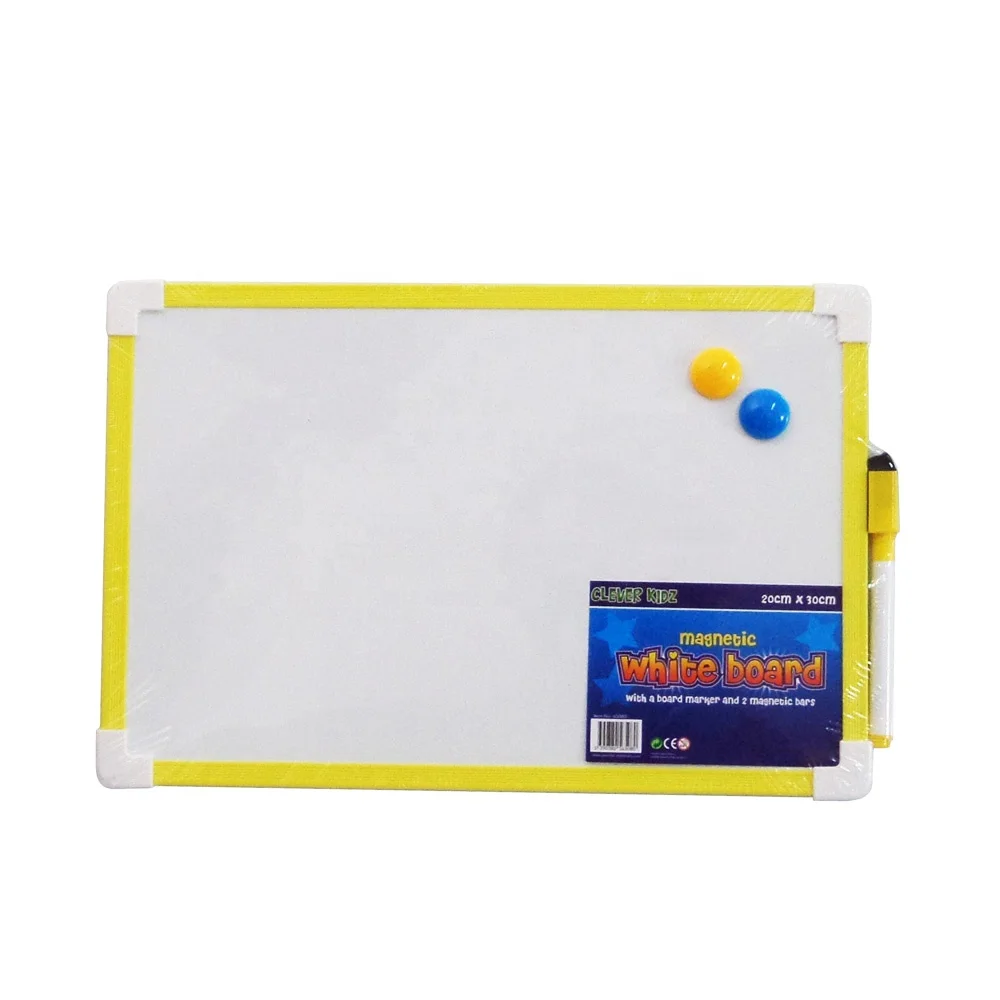 Mini 30x20cm colorful plastic frame magic whiteboard for kids with a board marker and 2 magnetic bars