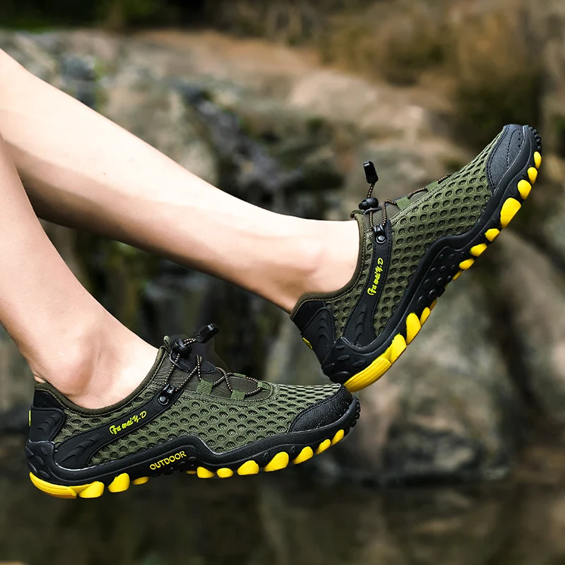 Кроссовки мужские сетчатые для активного отдыха, дышащие, быстросохнущие, для восхождения