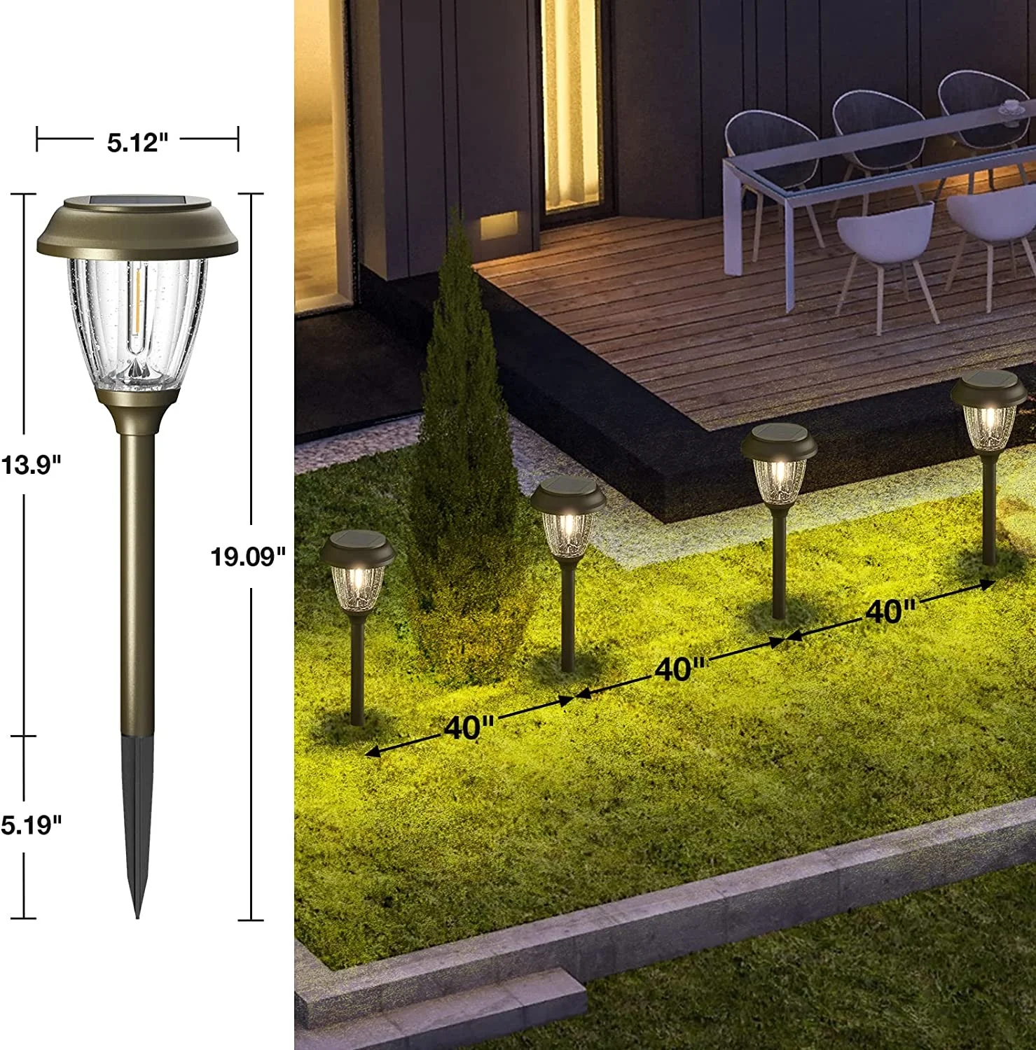 Solar garden lights china supplier solar lamp outdoor for yard lawn landscape garden solar lights