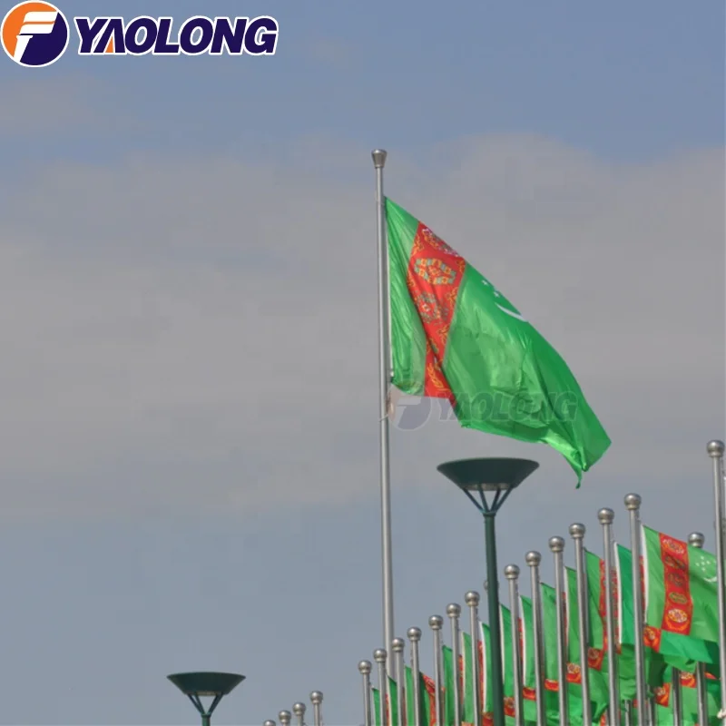 Yaolong 6M 10M 15M 20M 304 316 Stainless Steel Electric Motorized Flag Pole Aluminum Alloy High Quality Flagpole