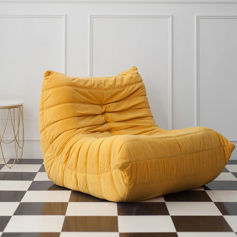 Modern minimalist living room caterpillar leisure recliner chair,can be combined light luxury lazy Togo sofa