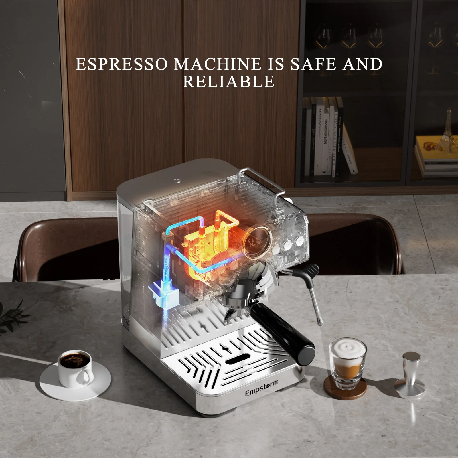 Empstorm new product barista coffee machine Double services electric semi-auto professional coffee machine for household