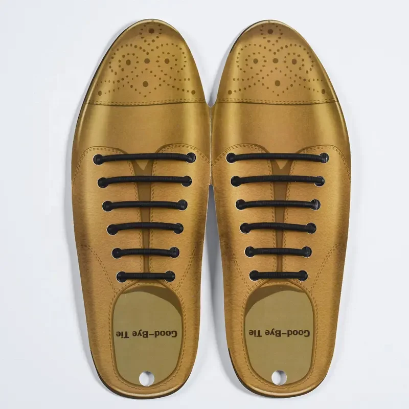 Set Of 12 Dress Shoes No Tie Elastic Shoelace Lazy Laces Silicone Shoe Lace Wholesale Custom