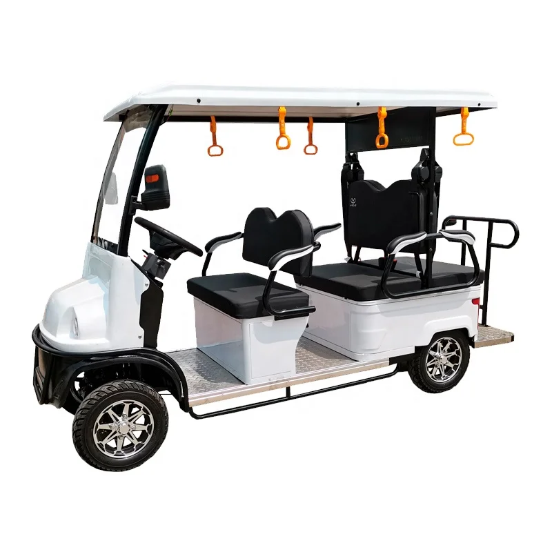 E680 Elderly Six-Seater Electric Pedicab Four-Wheel Walking Car with Sunshade for Scenic Sightseeing