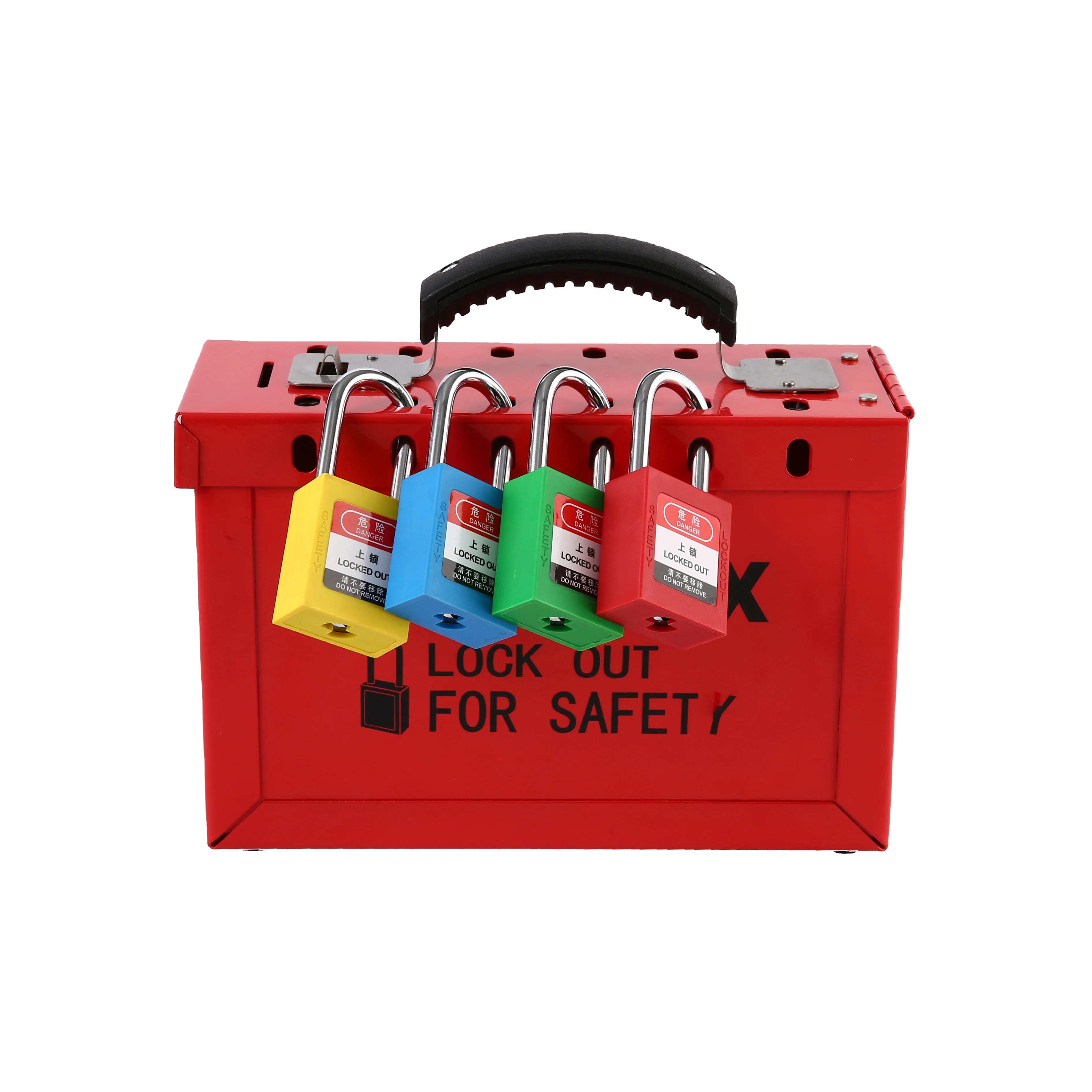 Factory Portable Steel loto safety lock Group Lockout Box