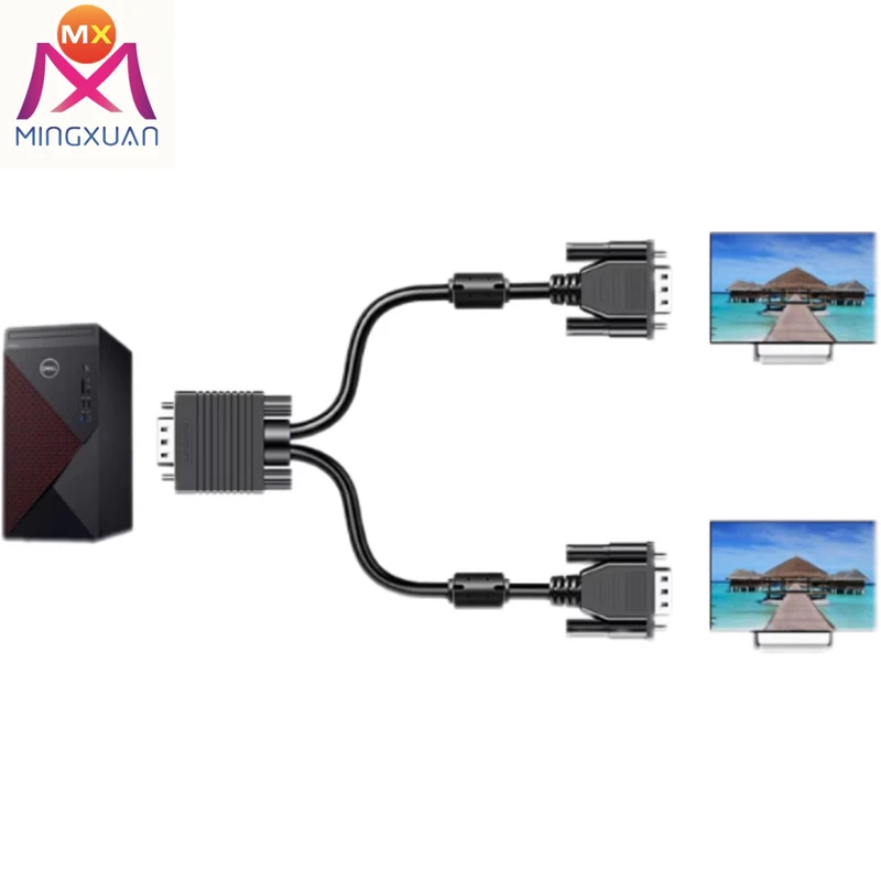 VGA HD Converte cable Male To female Splitter Monitor Adapter Data Cables Projector