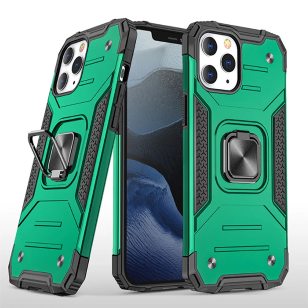 Armor magnetic suction ring four corner anti drop mobile phone case, suitable for Samsung M30S/M21/M31 protective case