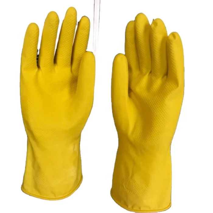 37 г Лучшие продажи прочный желтый скруббер резиновые перчатки натуральные латексные перчатки