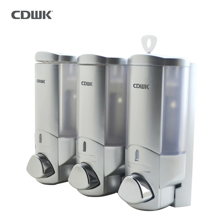 200ml X 3 Three Chamber Wall Mounted Bathroom Shampoo/Conditioner/Soap/Shower gel Dispenser