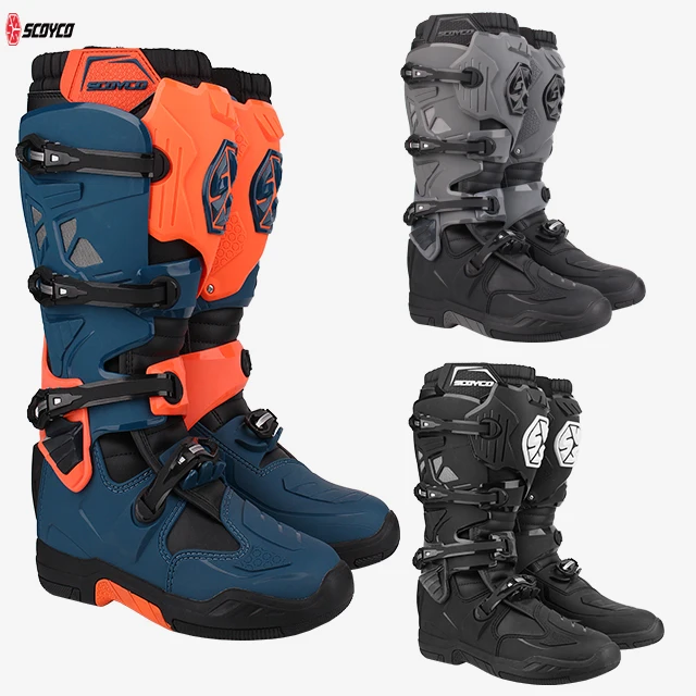 SCOYCO мотоциклетная обувь для продажи, высокое качество, Верхняя передача, Оригинальные кожаные мужские сапоги для мотокросса на заказ