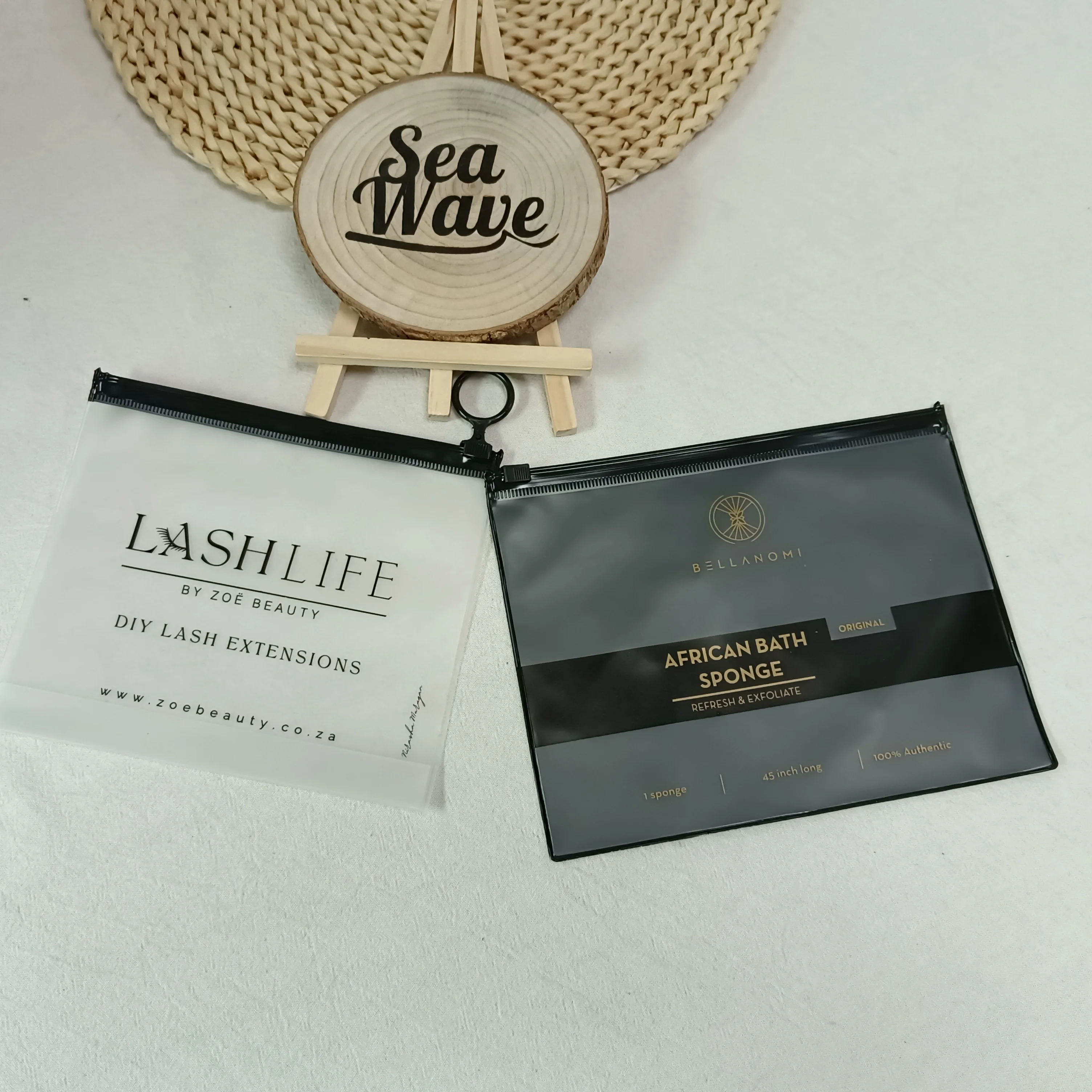 packaging plastic seal zipper bag Waterproof Custom Plastic Frosted Zipper pvc bags with zipper for jewelry