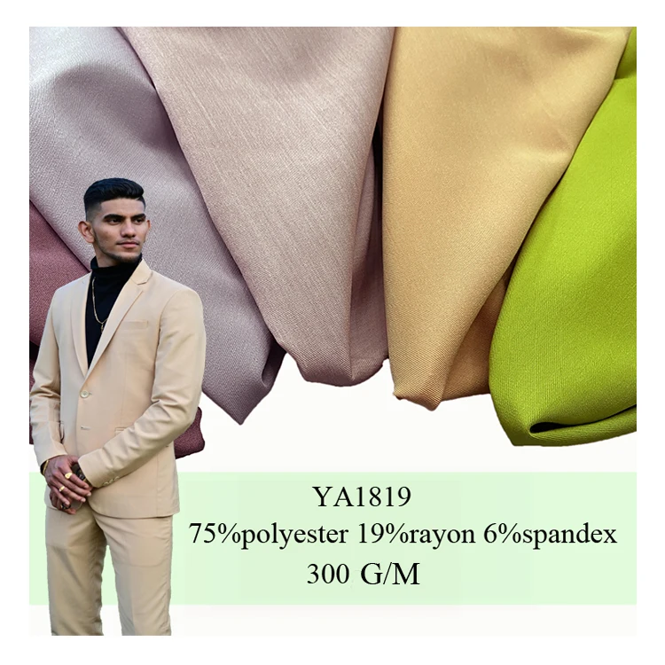 ready goods woven rayon/polyester 4 way stretch fabric for mens suit uniform scrub