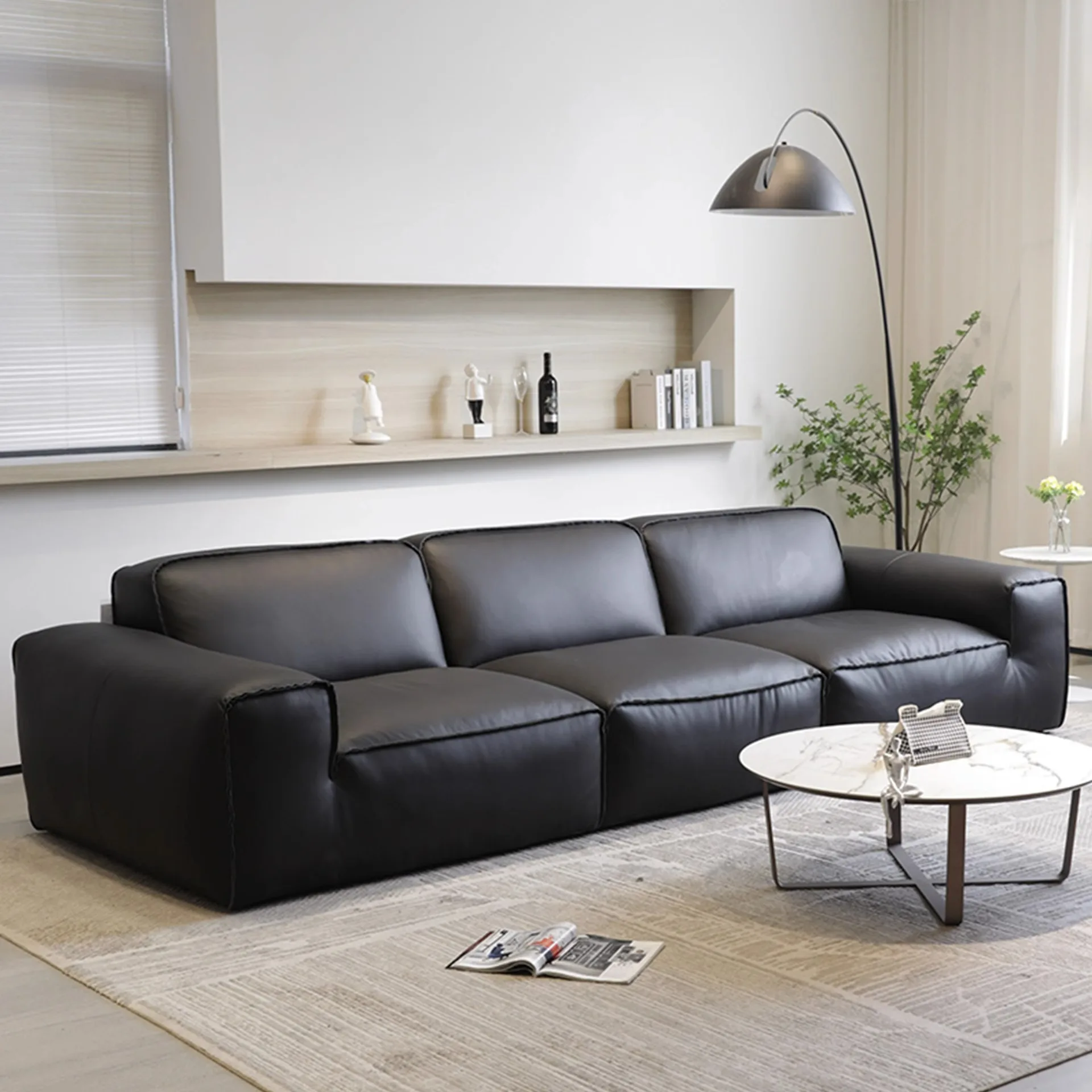 Italy style Contemporary Luxury  Genuine Leather Modern Modular Sectional Couch Furniture velvet fabric Living Room Sofa