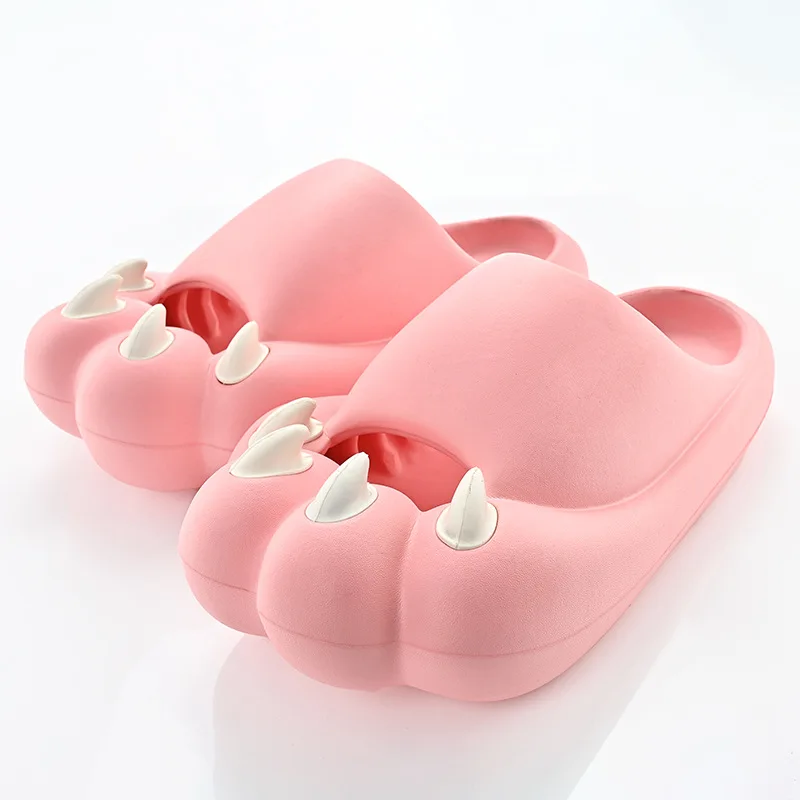 New Men Women Wear Soft Bottom Non-Slip Lightweight Eva Slippers Cute Cat Paw Slippers